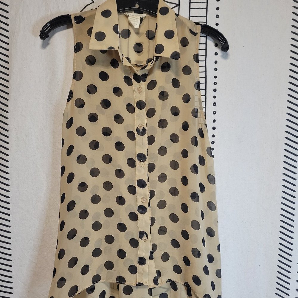 San Souci Polka Dot Sheer Blouse